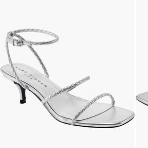 Marc Fisher Silver Strappy Heels